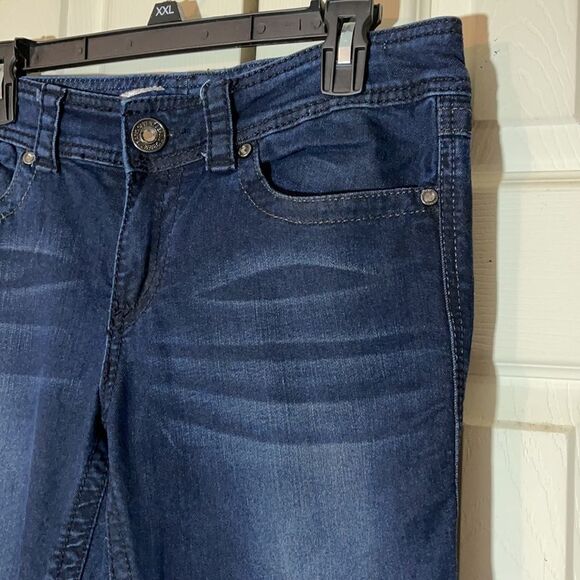 Seven7 Dark Wash Skinny Jeans Sequin Pockets 10 - Picture 6 of 16